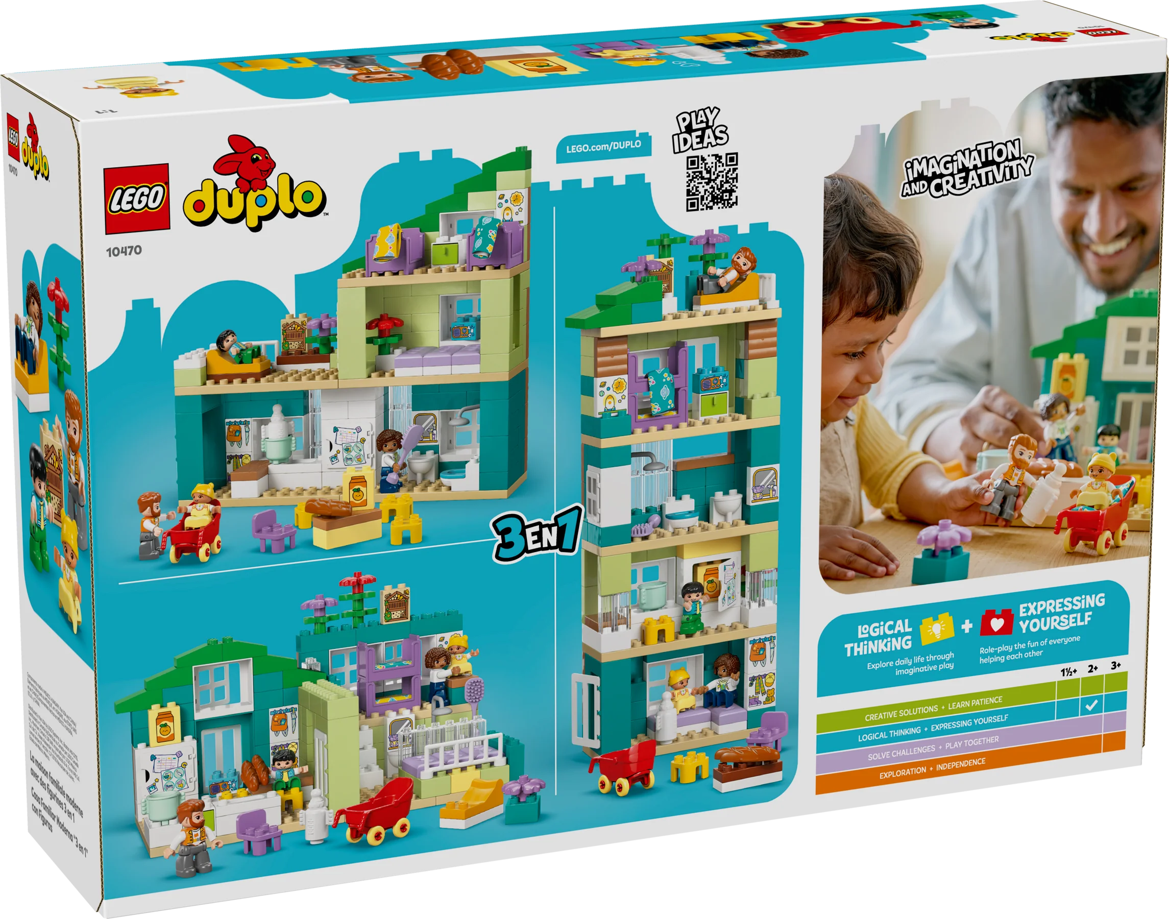 3 in 1 Modern Family House with Figures - Image 13