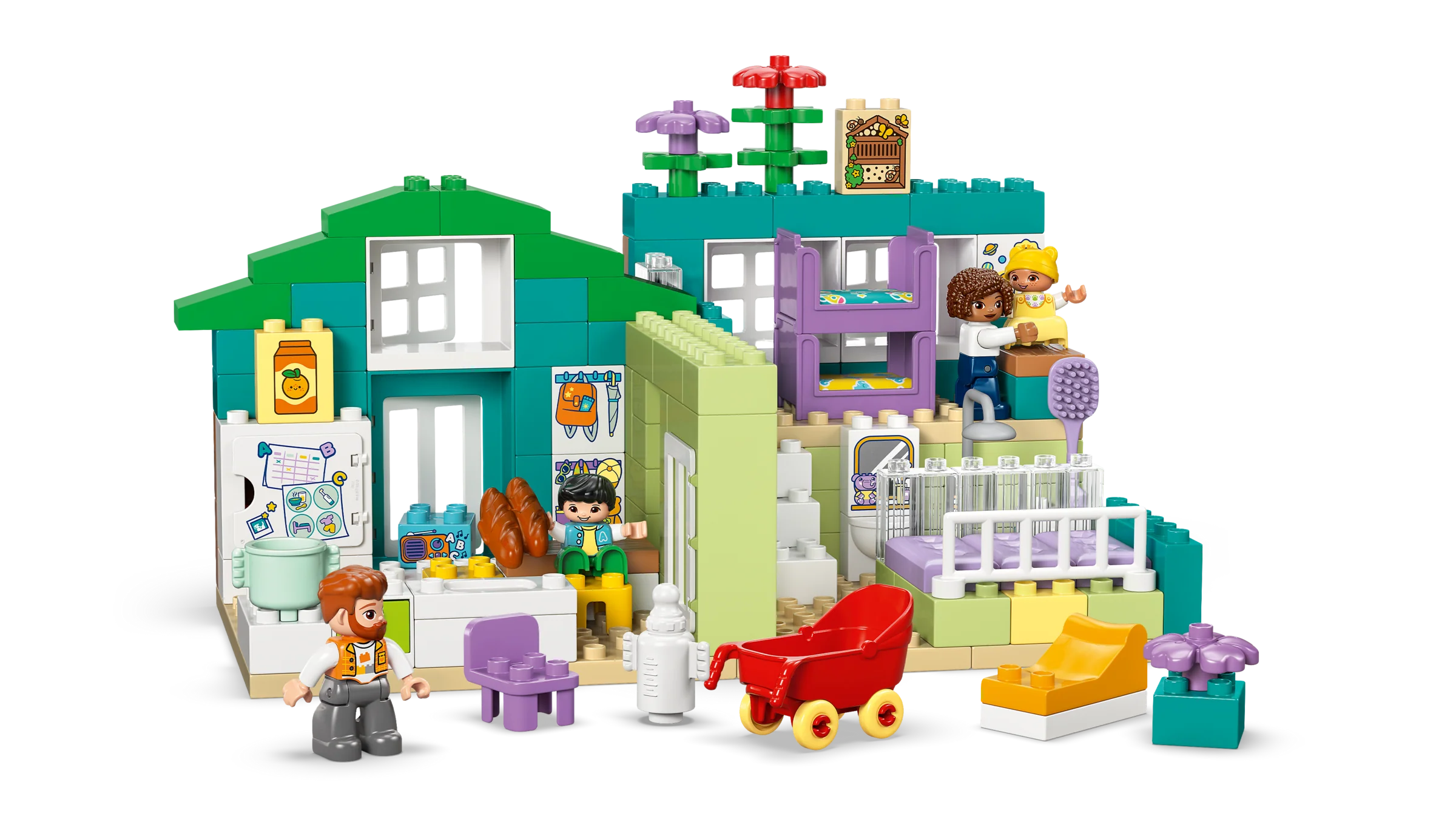 3 in 1 Modern Family House with Figures - Image 4