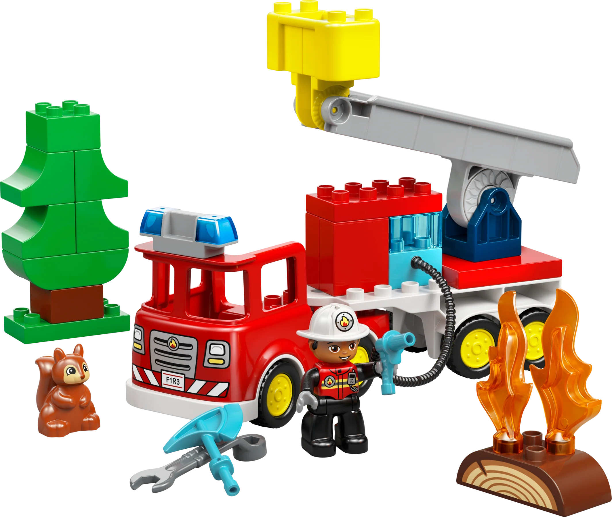 Fire Truck with Hose and Firefighter - Image 2