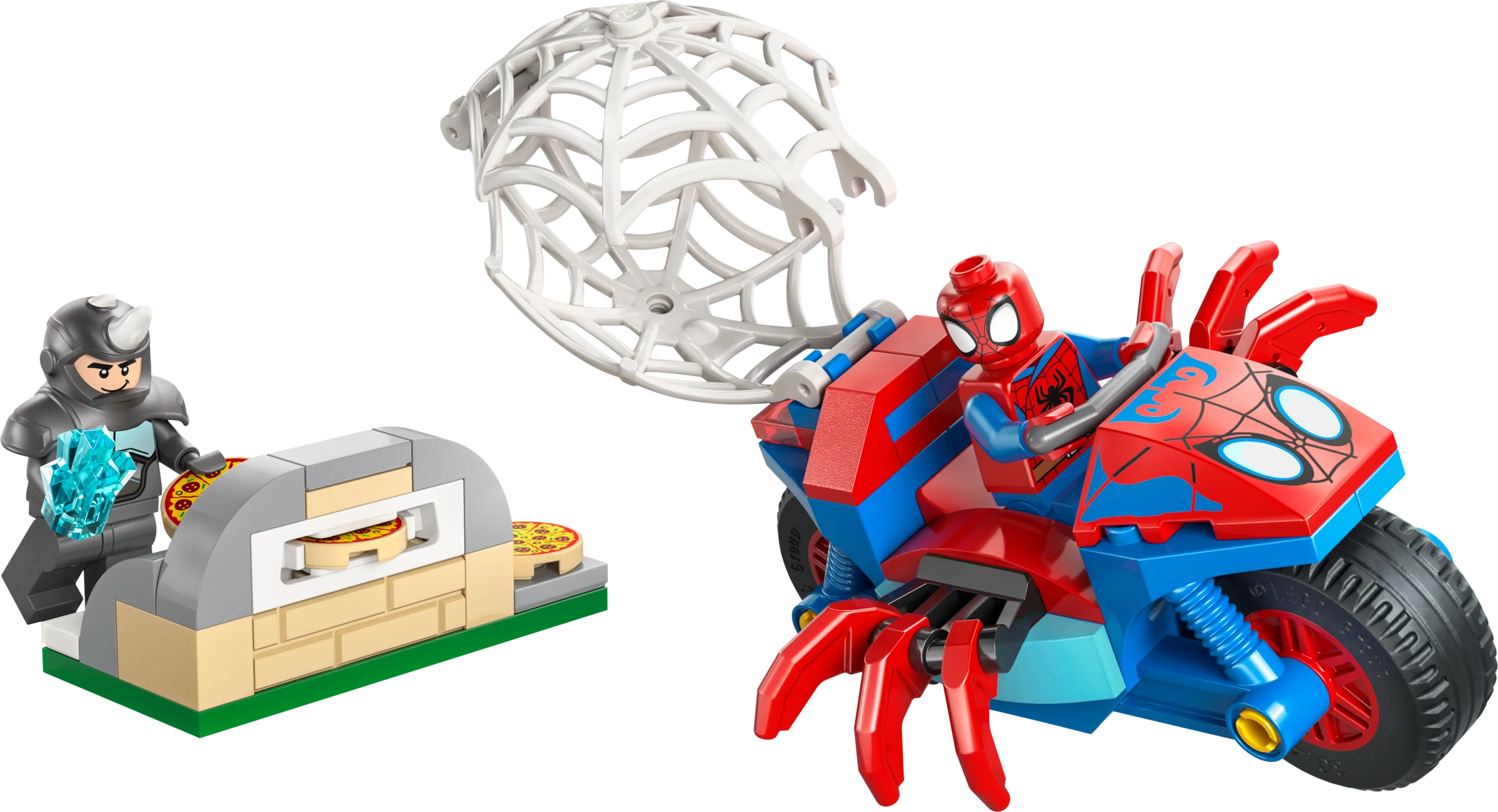 Spidey on his Motorcycle vs. Rhino