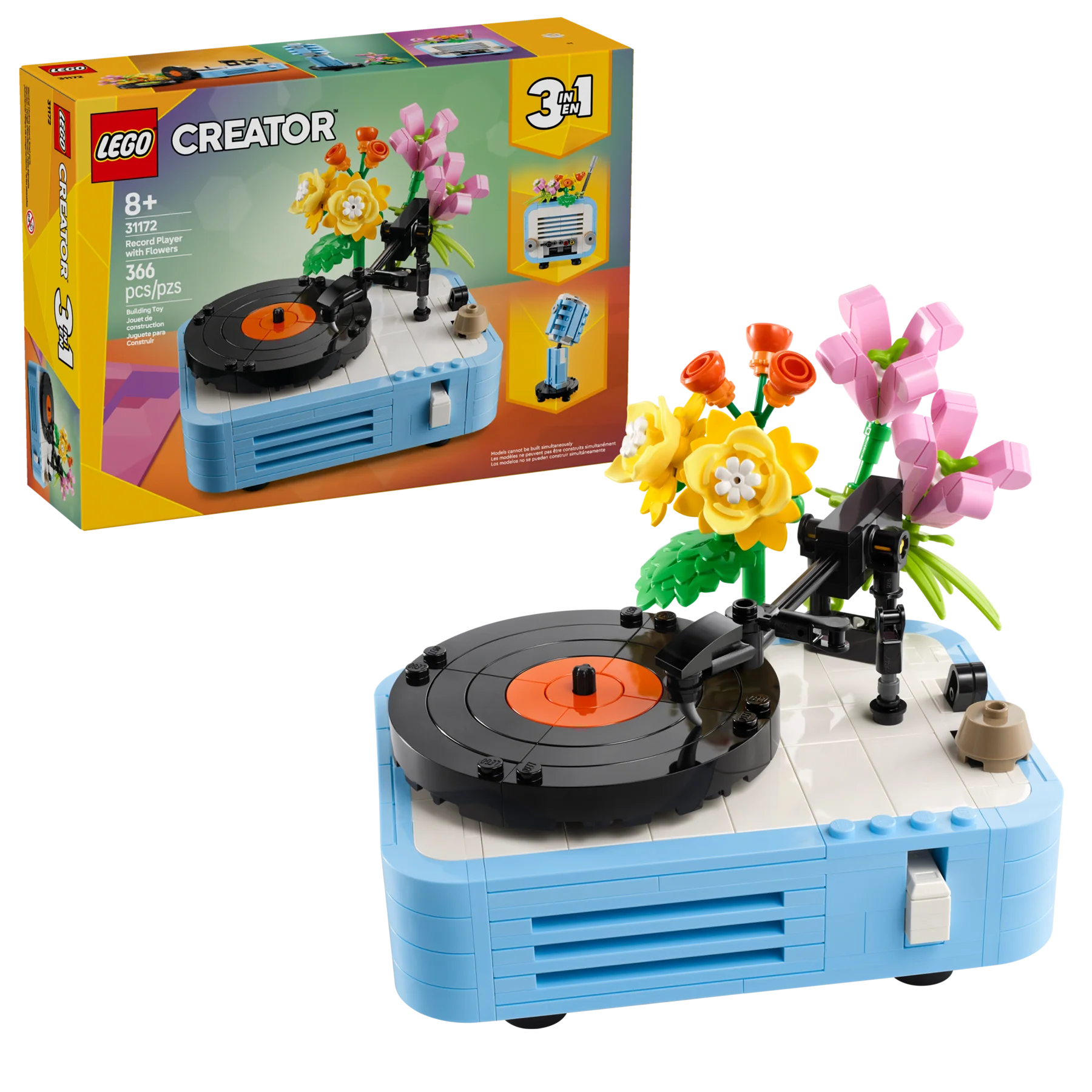 Record Player with Flowers - Image 2