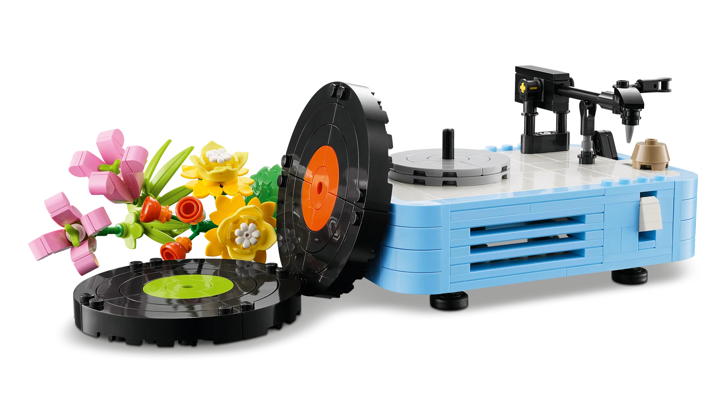 Record Player with Flowers - Image 3