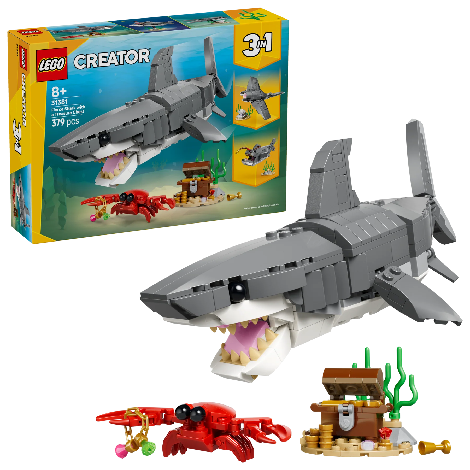 Fierce Shark with a Treasure Chest - Image 3