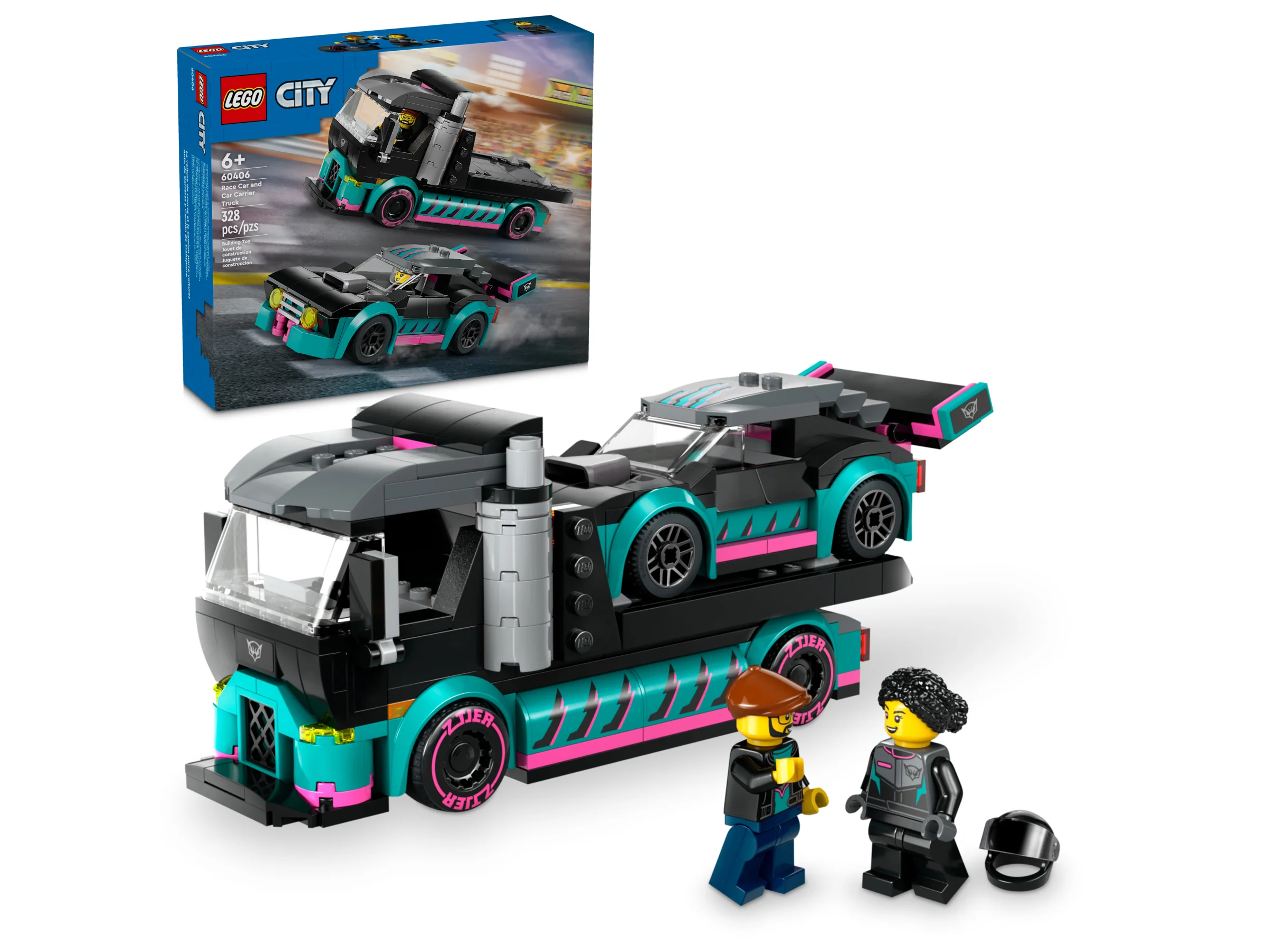 Race Car and Car Carrier Truck - Image 2