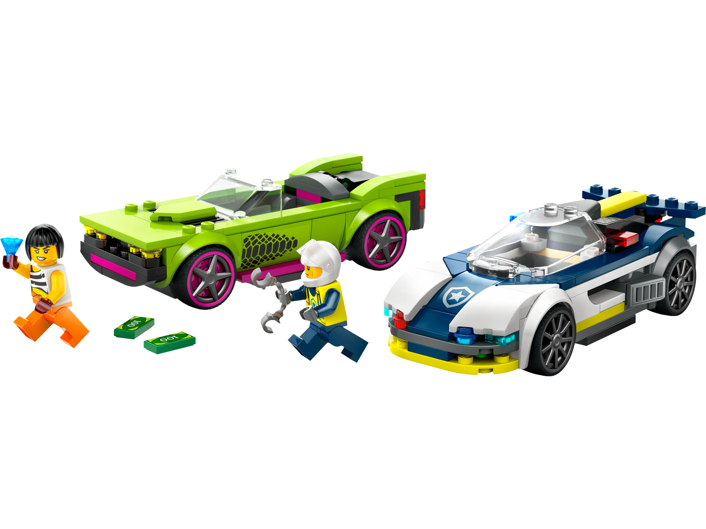 Police Car and Muscle Car Chase