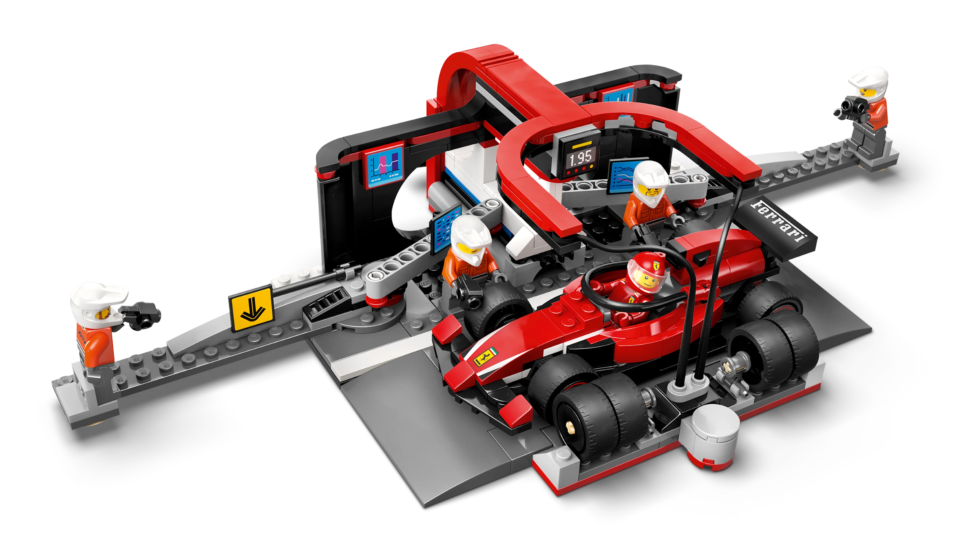 F1 Pit Stop & Pit Crew with Ferrari Car - Image 4