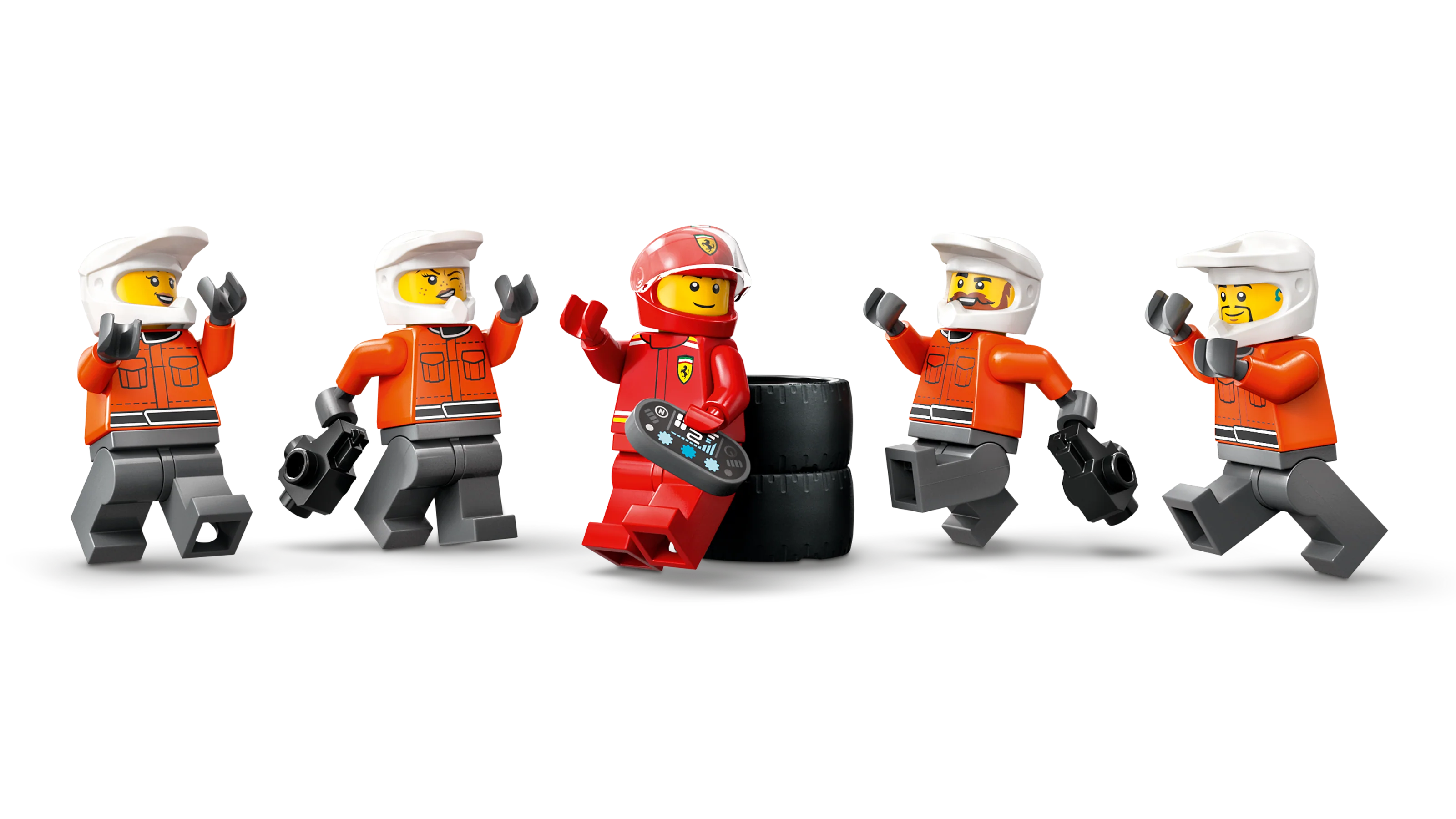 F1 Pit Stop & Pit Crew with Ferrari Car - Image 6