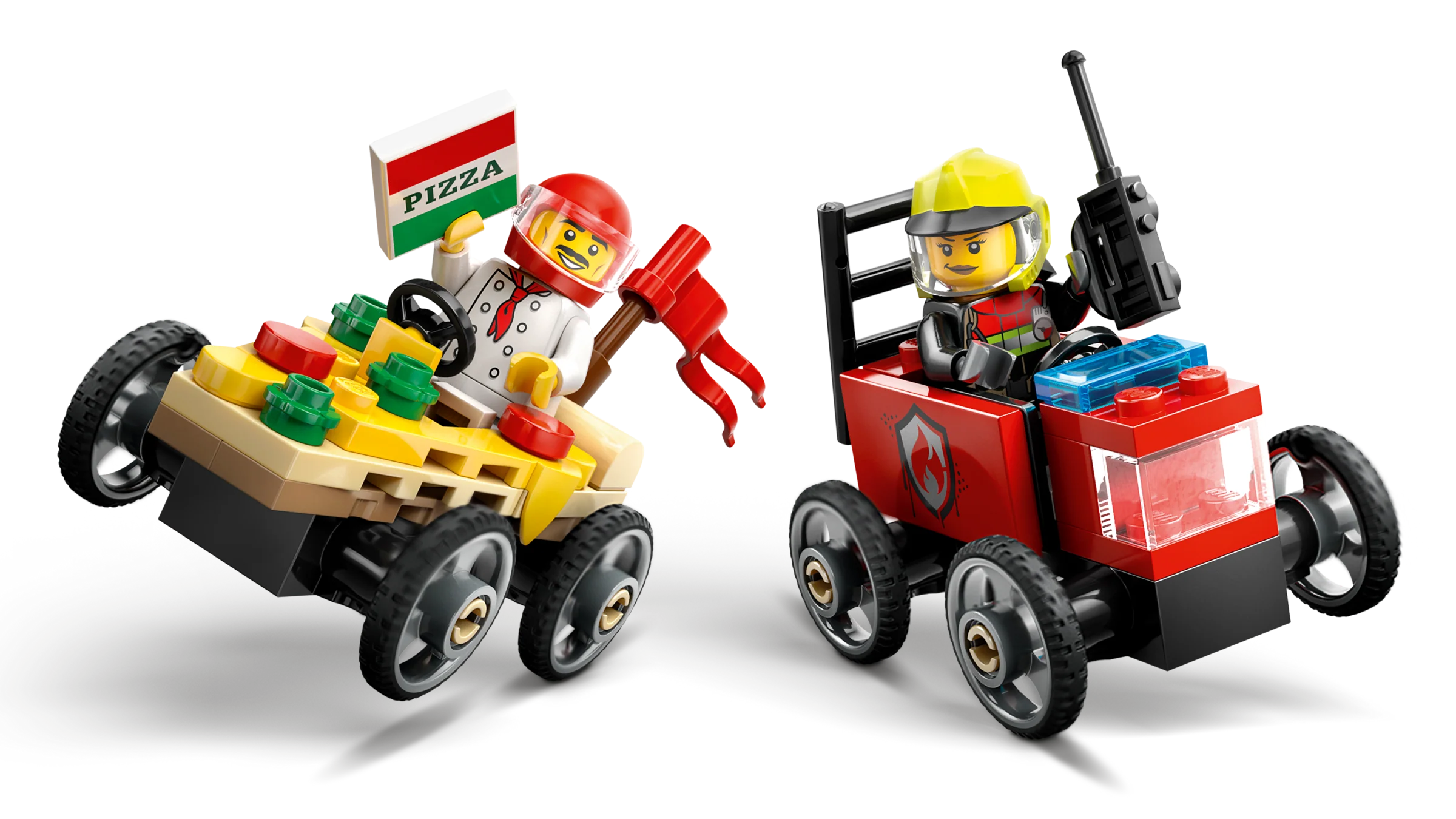 Pizza vs. Fire Truck Race Car Pack - Image 4