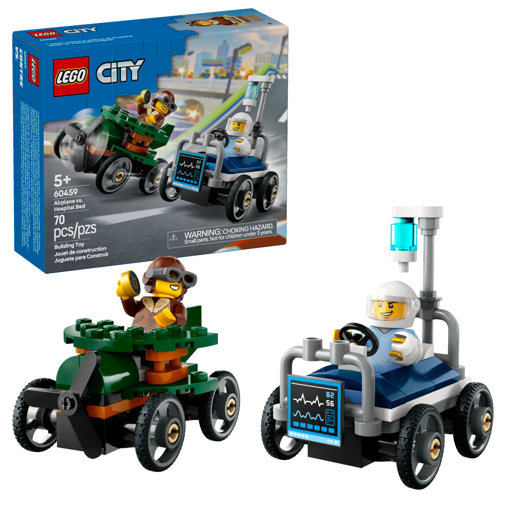 Airplane vs. Hospital Bed Race Car Pack - Image 2