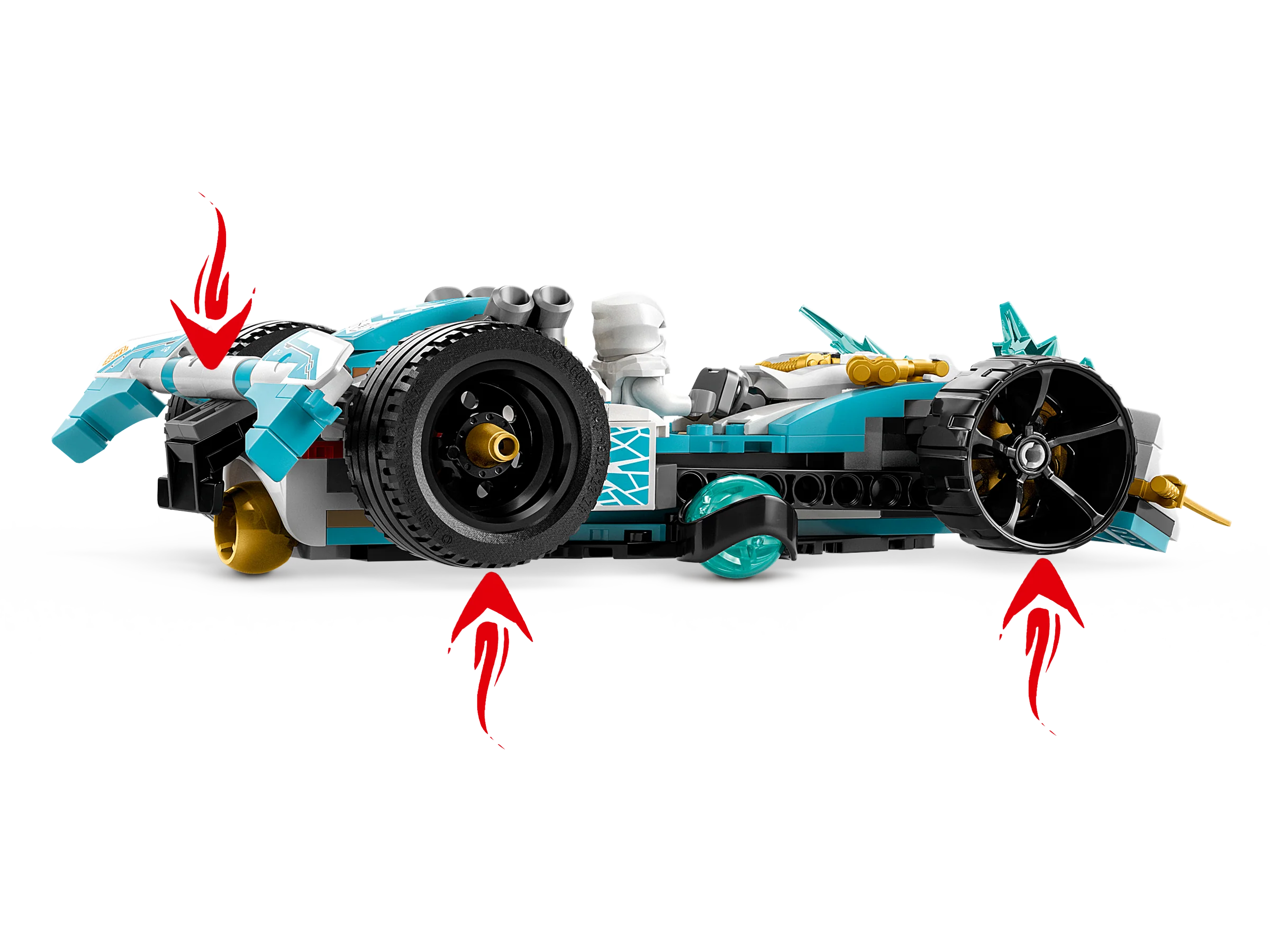 Zane's Dragon Power Spinjitzu Race Car - Image 4