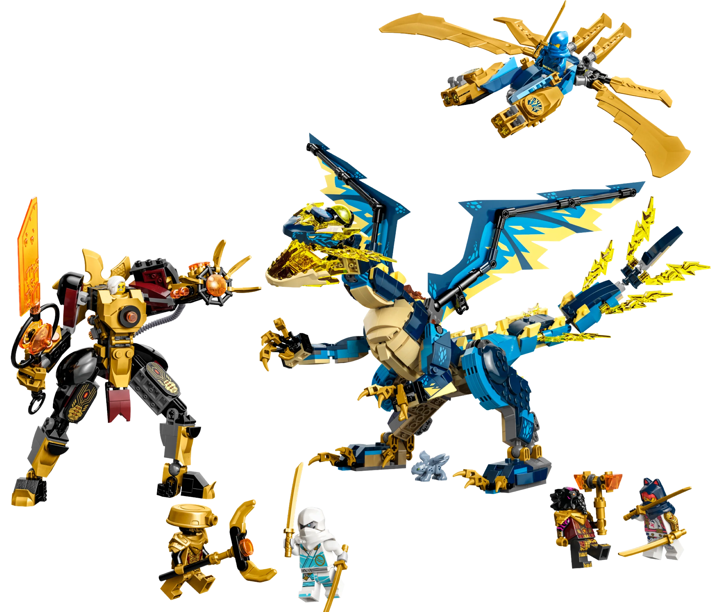 Elemental Dragon vs. The Empress Mech