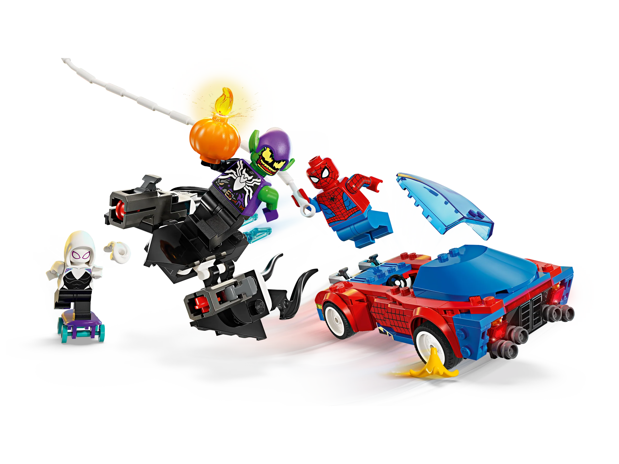 Spider-Man Race Car & Venom Green Goblin - Image 3