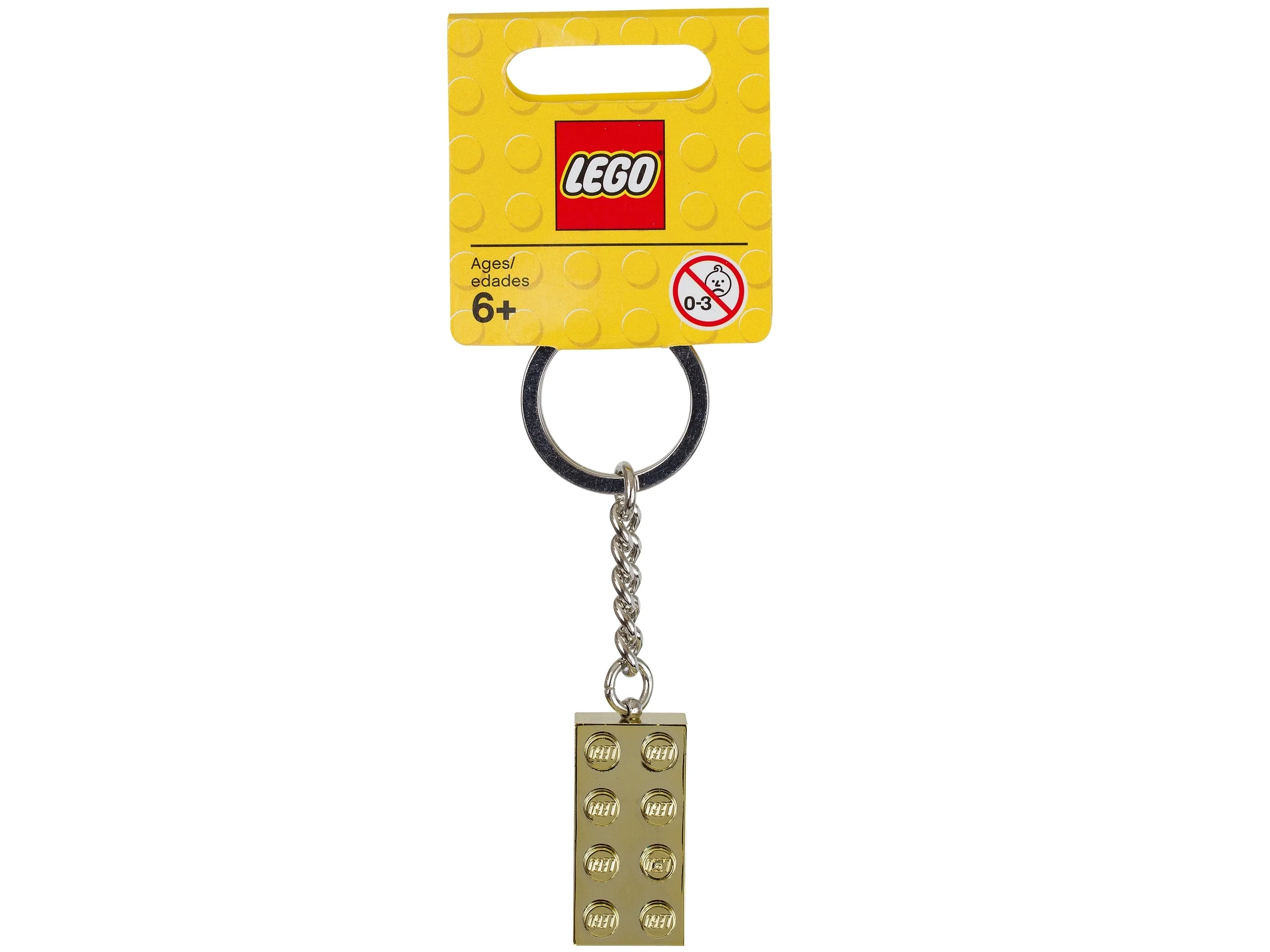 Gold 2 x 4 Stud Key Chain - Image 2