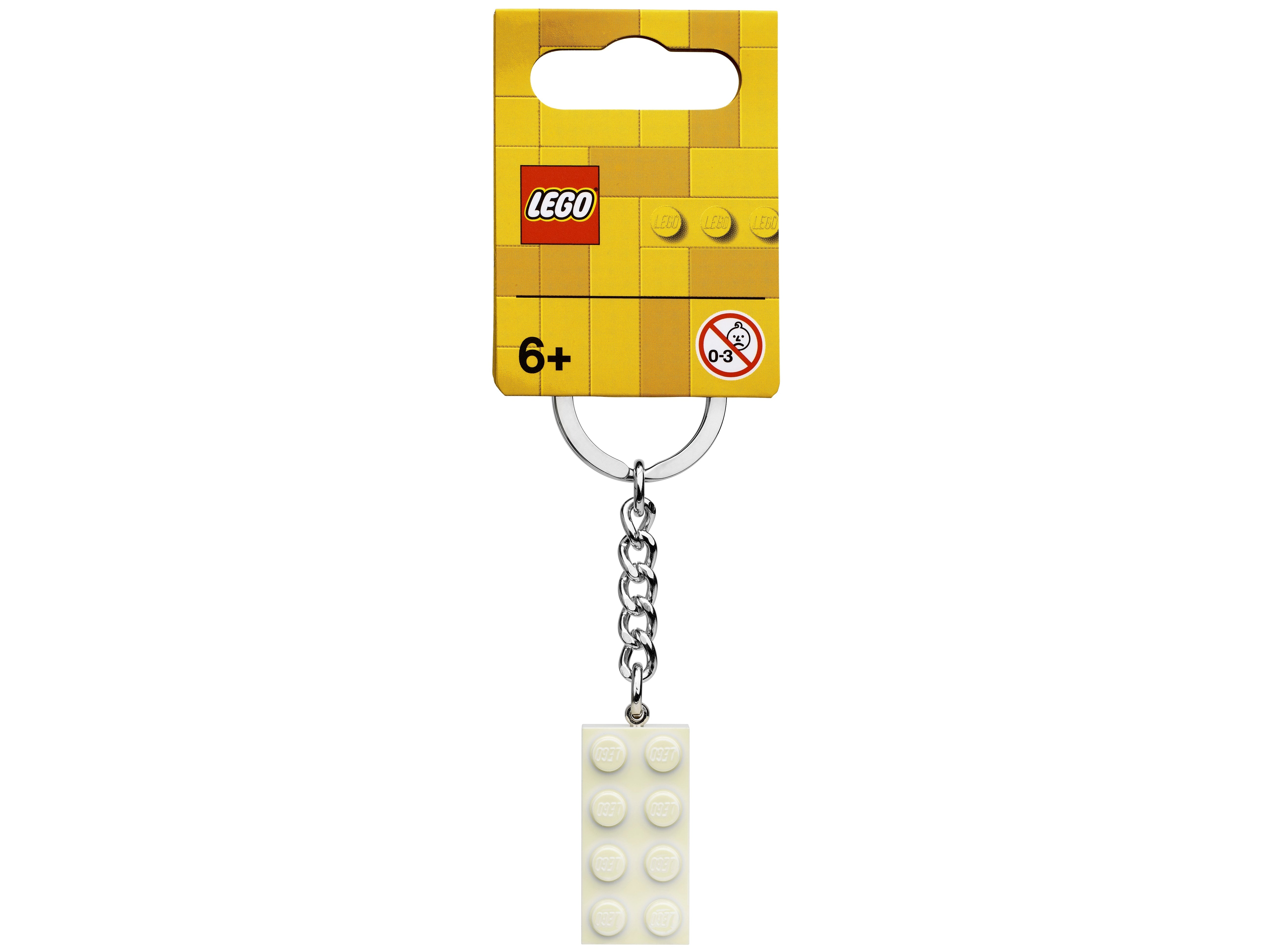 2x4 White Metallic Key Chain - Image 2